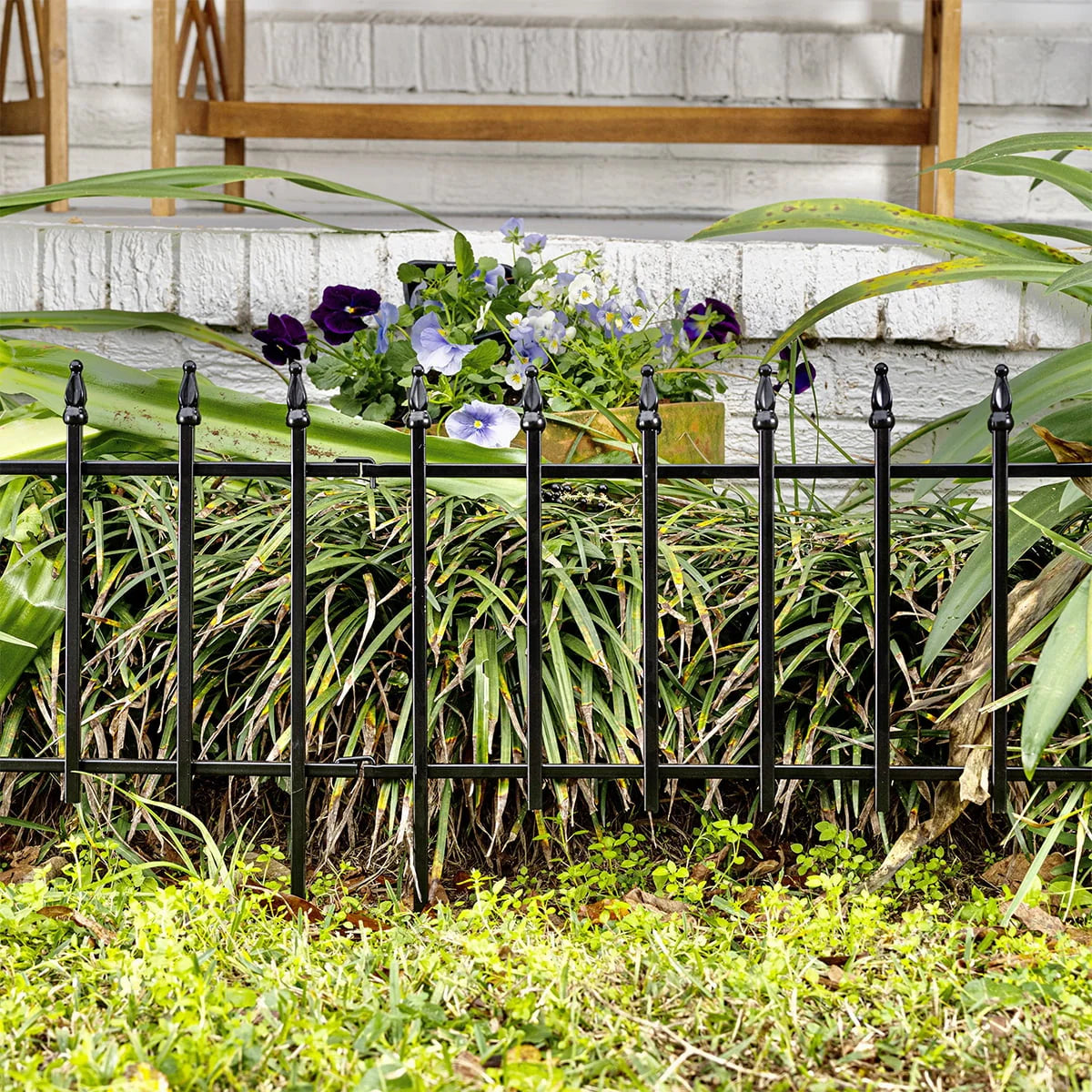 Black Powder Coated Steel Garden Border G660562