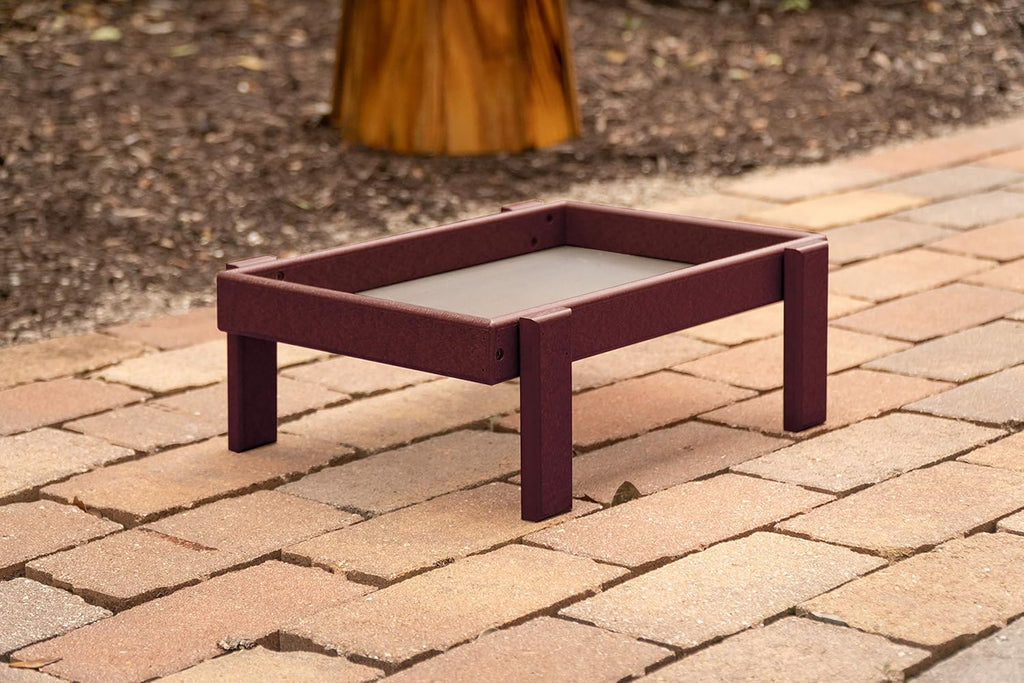 Plastic Platform Ground Bird Feeder Tray Turf Green D133704
