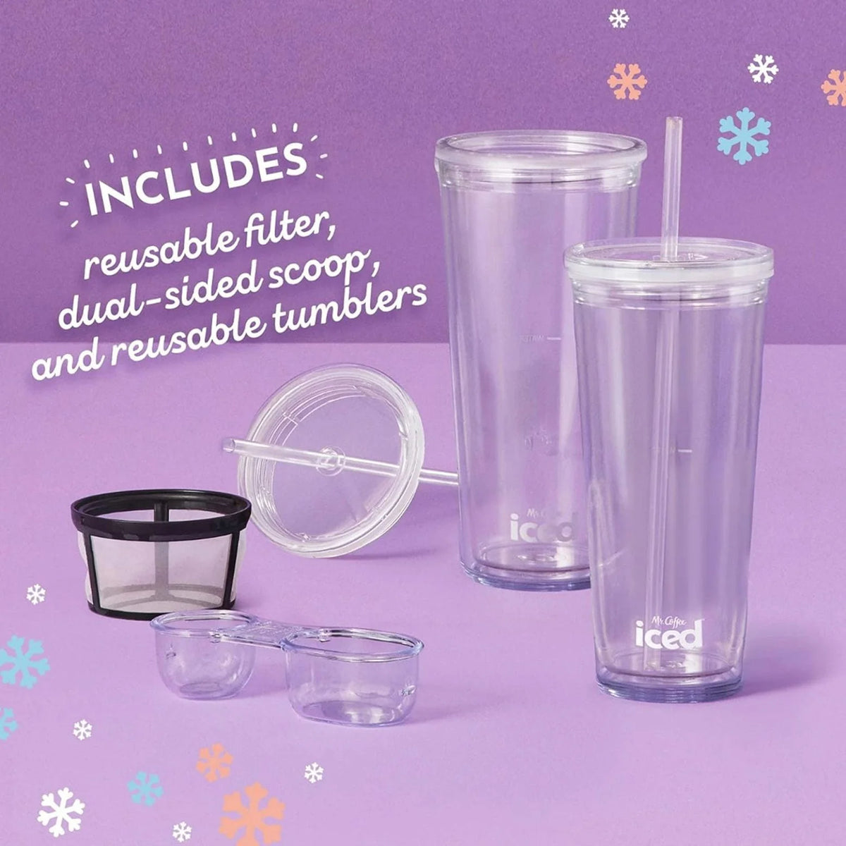 3-in-1 Iced and Hot Coffee and Tea Maker and Blender with Reusable Filter Z9833