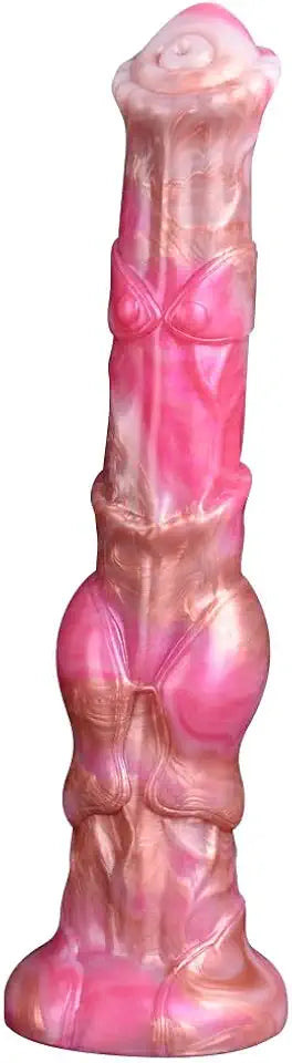 11.81 inch Silicone Pink Knot Dildo with Suction Cup U4476