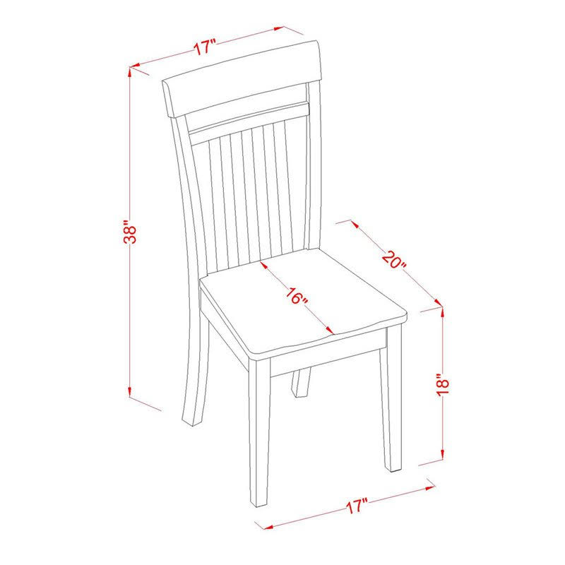 3 PC Kitchen Table Set with Leaf and 2 Dining Chairs B603