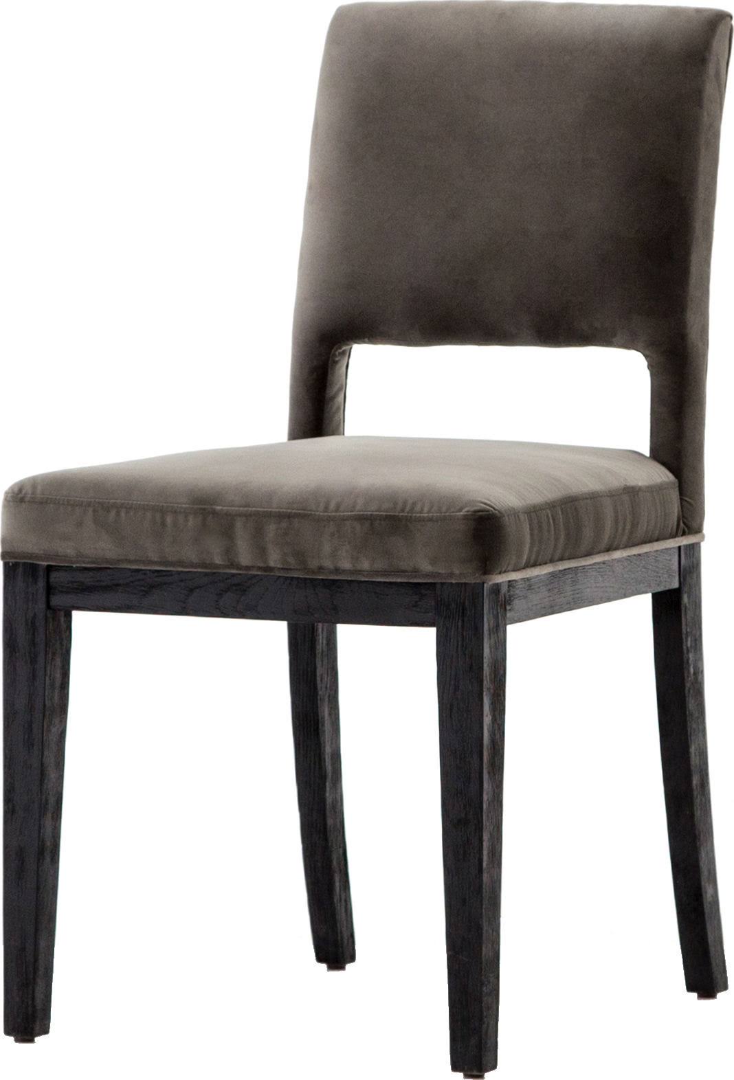 Washed Velvet Grey Dining Chair D9482
