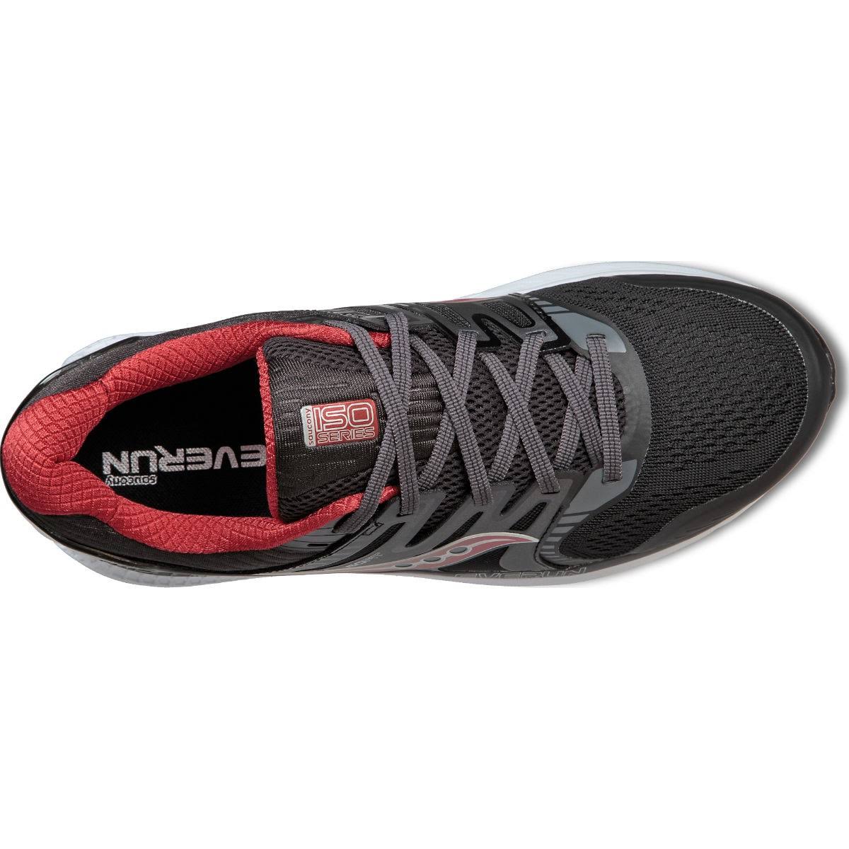 Grey/Black/Red Men&s Size 8.5 Running Shoes O7928