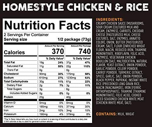 Freeze Dried Chicken and Rice Backpacking Food W624