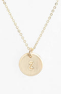 14K Gold Fill Initial Mini Circle Necklace O73848
