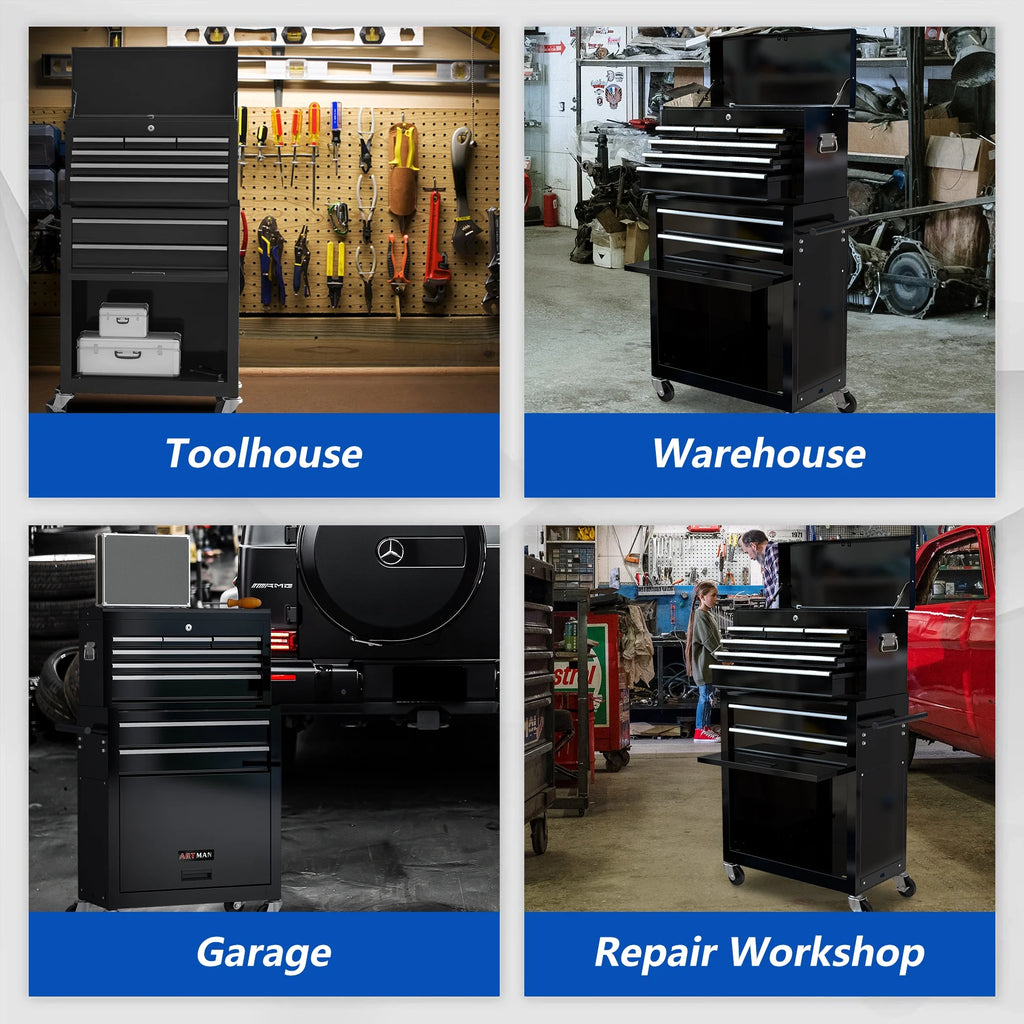 Blue 8 Drawer Rolling Tool Box A5467