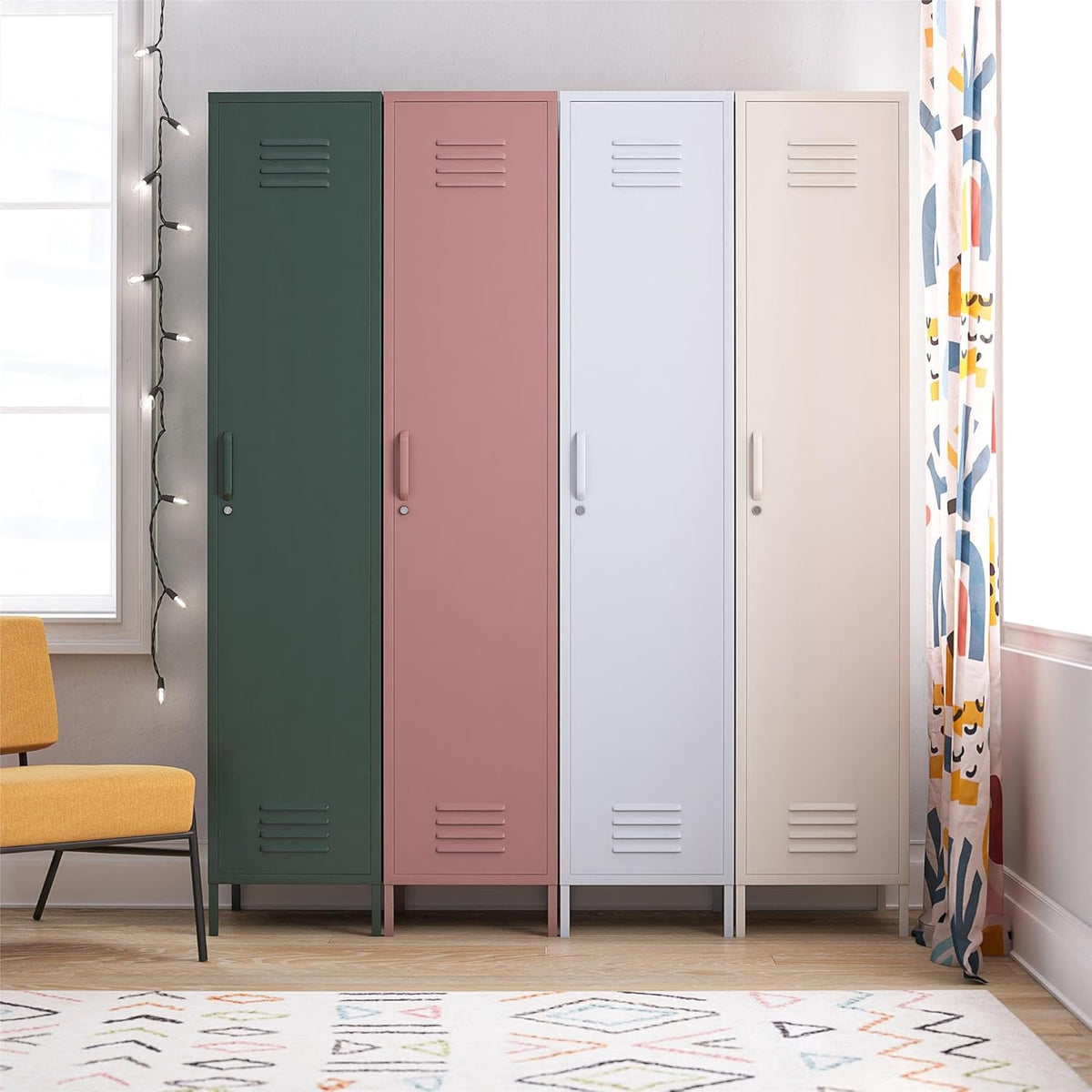 Parchment Metal Storage Cabinet Y326