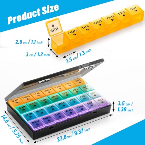 28 Day Pill Organizer with Travel Case M2599