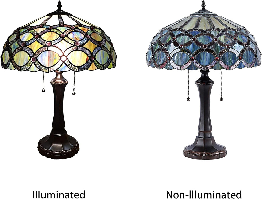2 Light Table Lamp 16" Shade F88674
