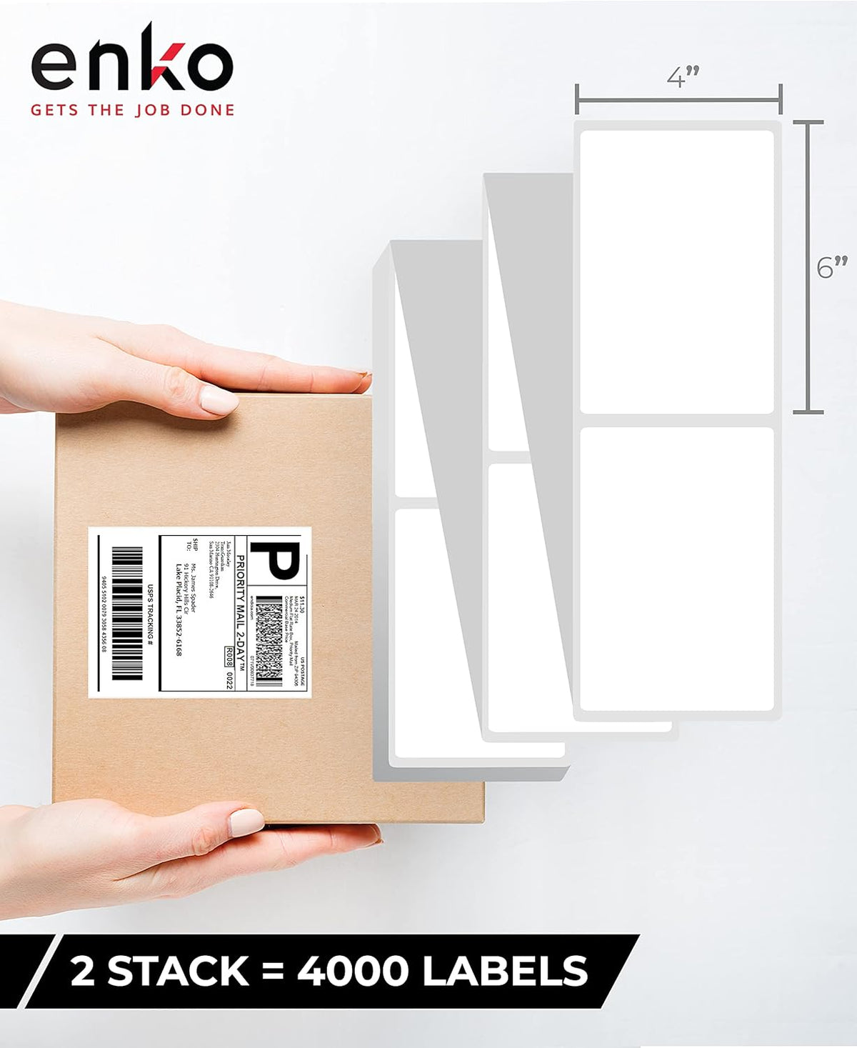 4 x 6 Direct Thermal Address & Shipping Labels V51912
