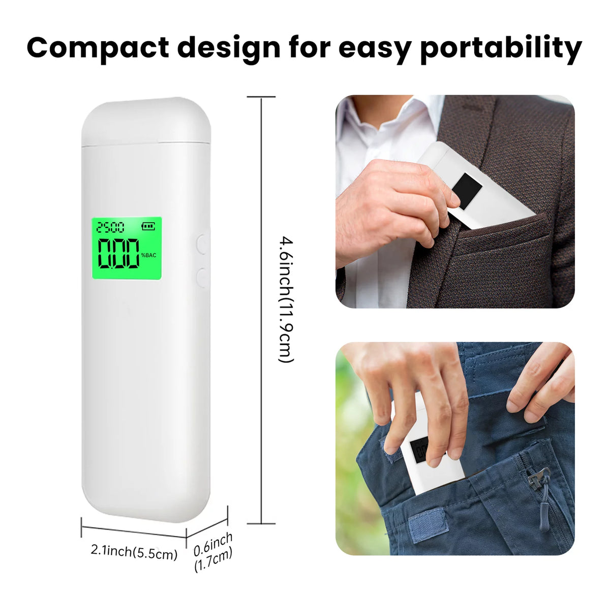 Portable Breathalyzer with LCD Display D86648