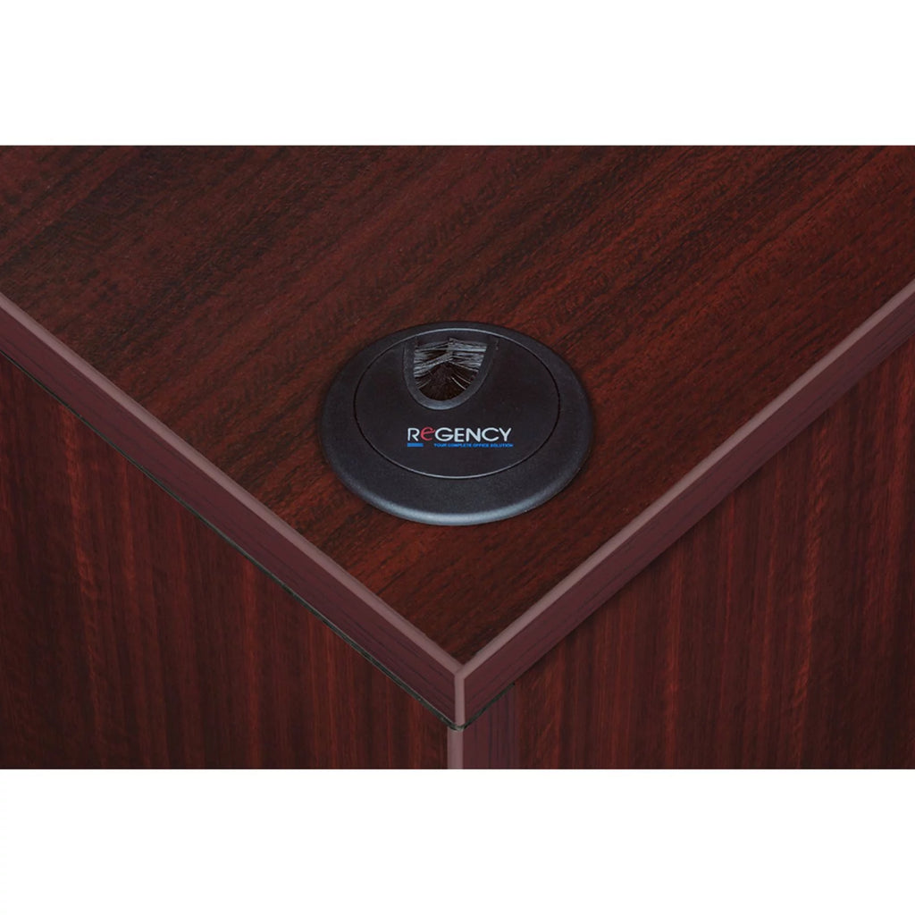 66 x 30 in. Cherry Office Desk with Double Full Pedestal C725