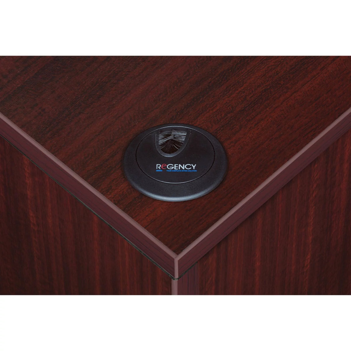 66 x 30 in. Cherry Office Desk with Double Full Pedestal C725