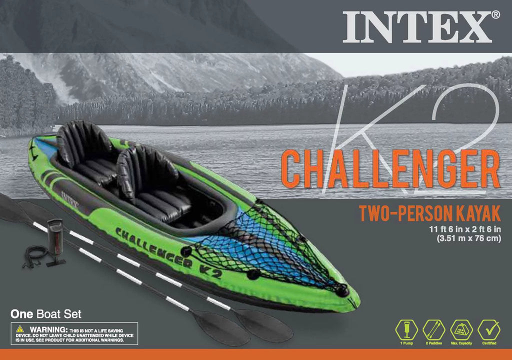 2-Person Inflatable Kayak with Oars and Pump R22611