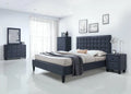 Dark Gray King 6pcs Bedroom Set W3062