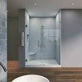 Brushed Nickel Frameless Hinged Shower Door O731063