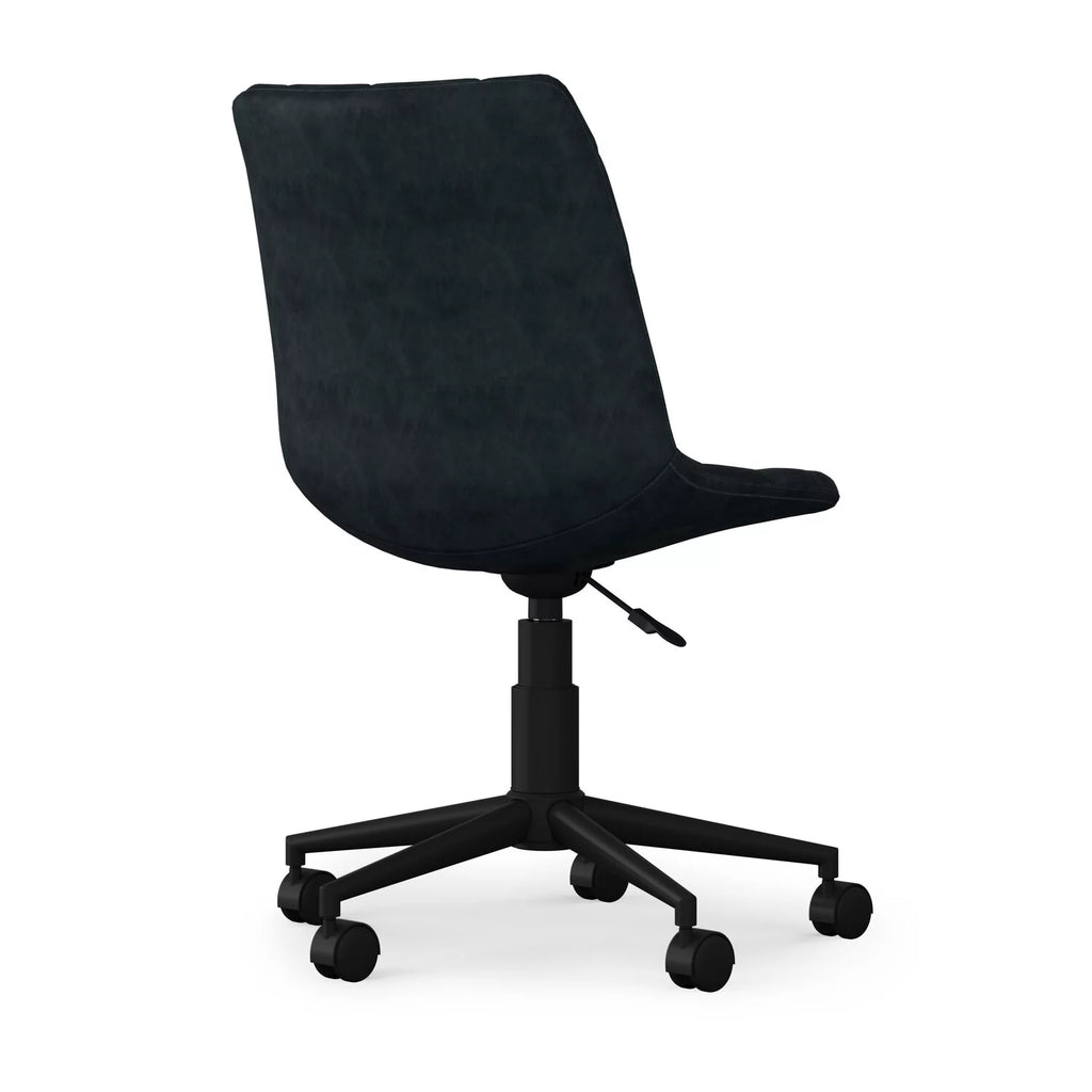 Distressed Blue Adjustable Swivel Office Chair O470787