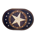 Multicolor Oval Area Rug with Jute Backing X9571