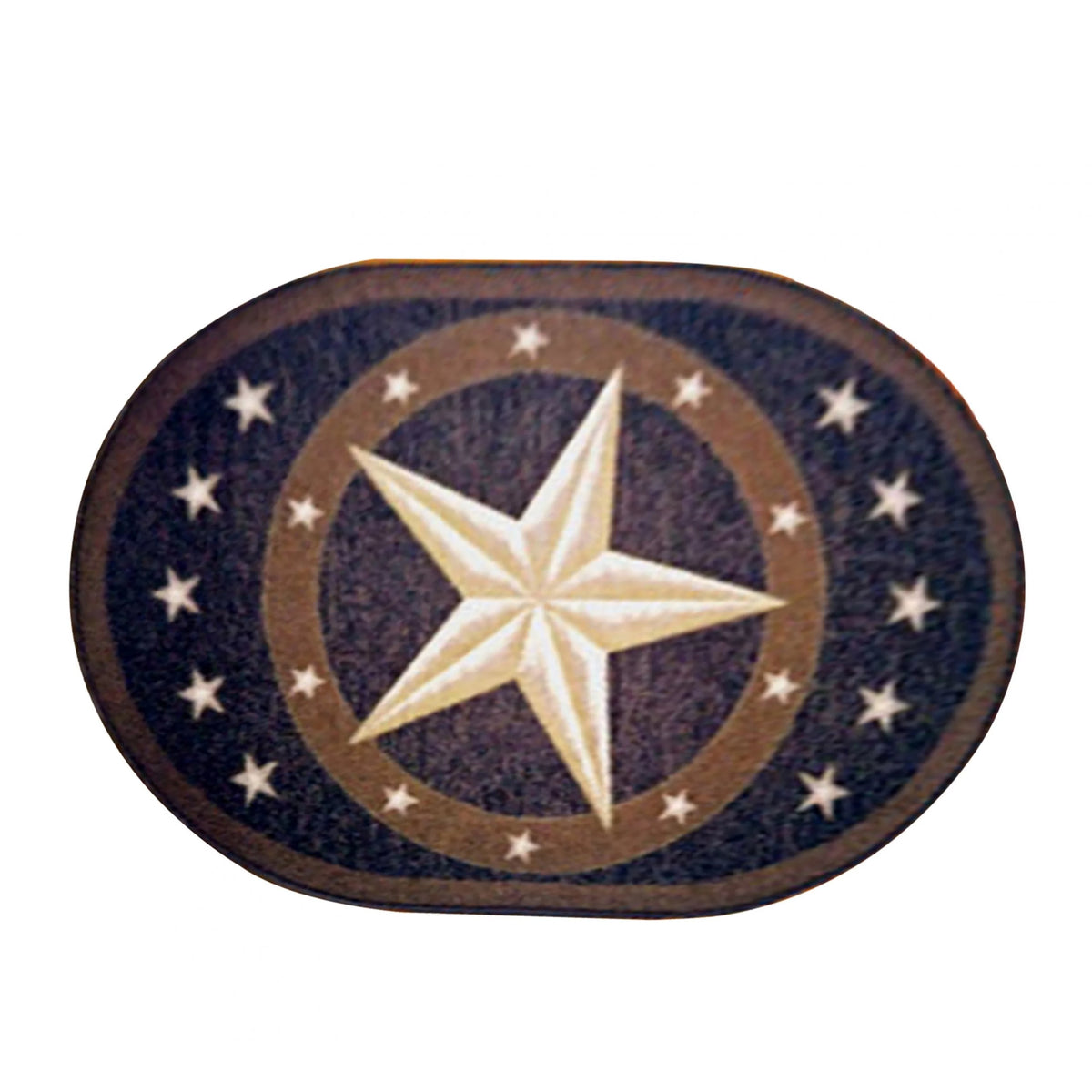 Multicolor Oval Area Rug with Jute Backing X9571