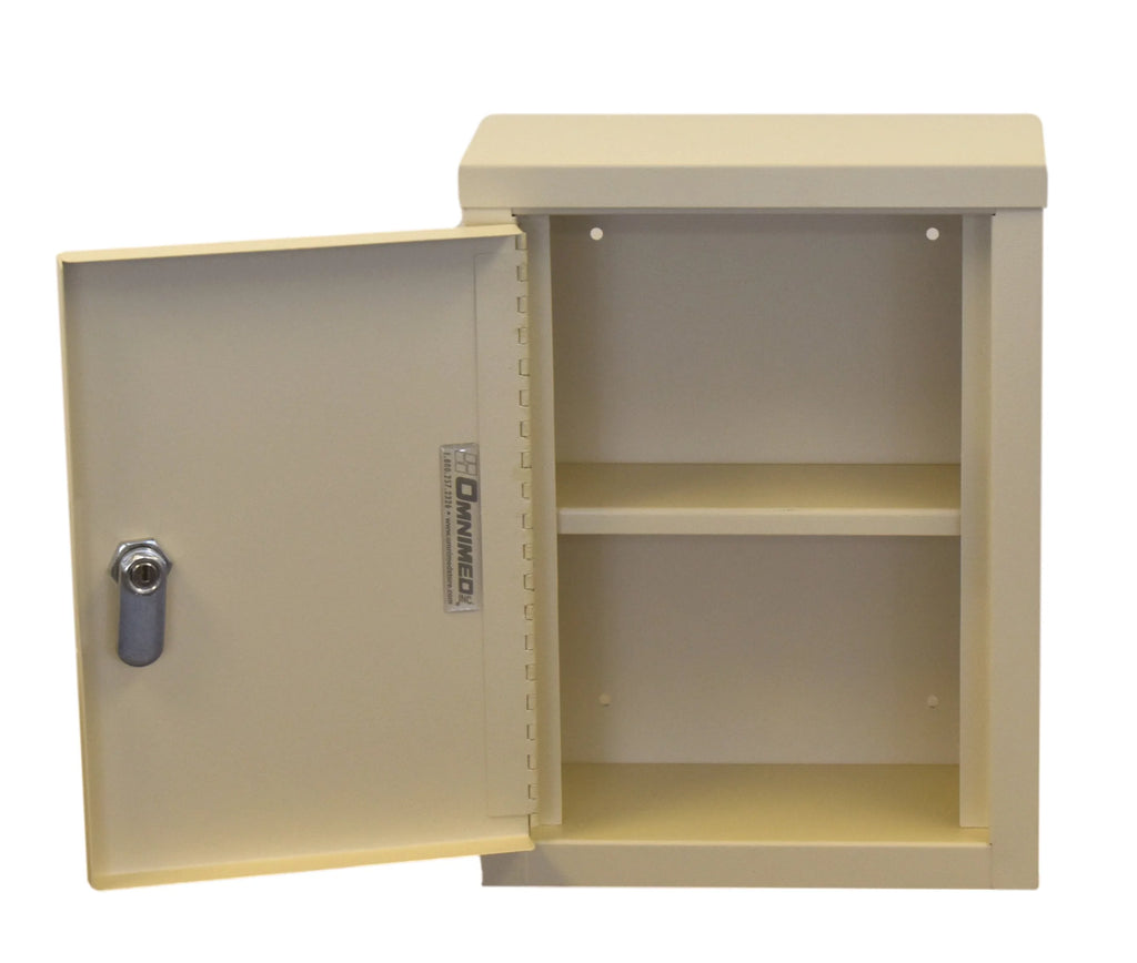Painted Steel Mini Wall Storage Cabinet with Combo Lock in Beige O826