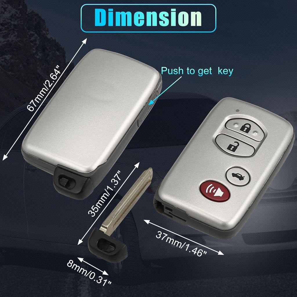 Replacement Keyless Entry Remote Car Key Fob 4 Buttons V93958