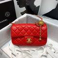 Red Flap Bag Q6623