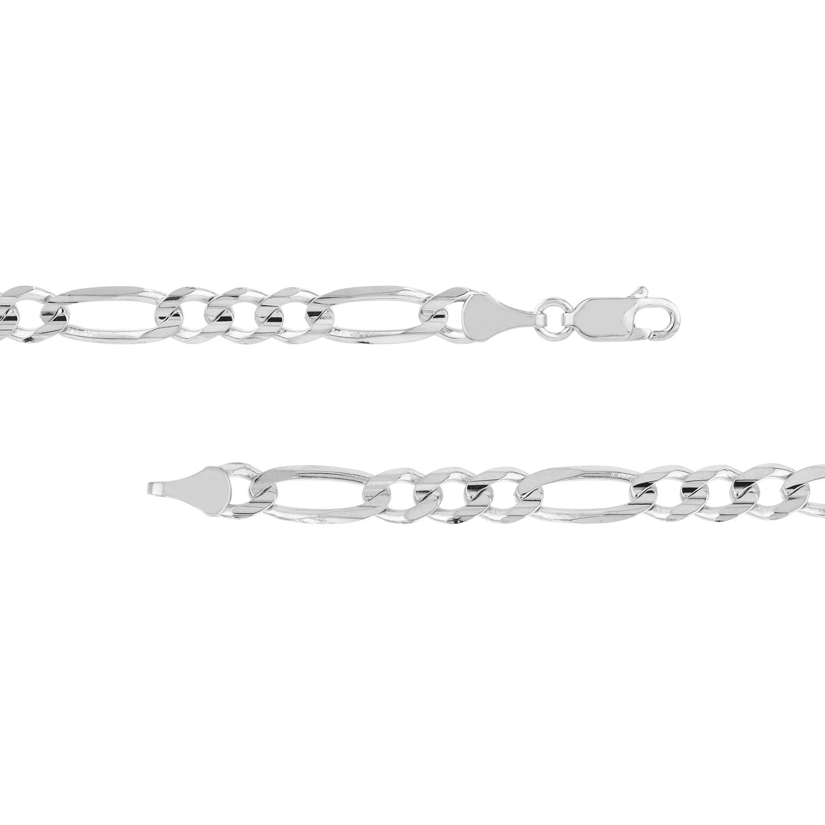 14K White Gold 20" 5.80mm Figaro Chain Necklace U683406