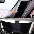 Car Windshield Sun Shade with Suction Cup One Key Automatic Contraction, Blackout Material, Medium M36952