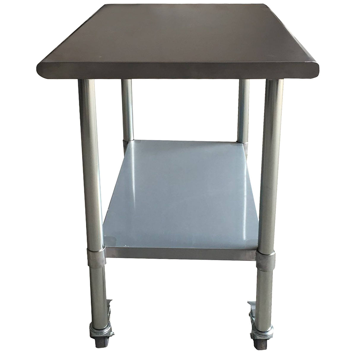 Stainless Steel Work Table with Casters 24 x 72 Inches F3310