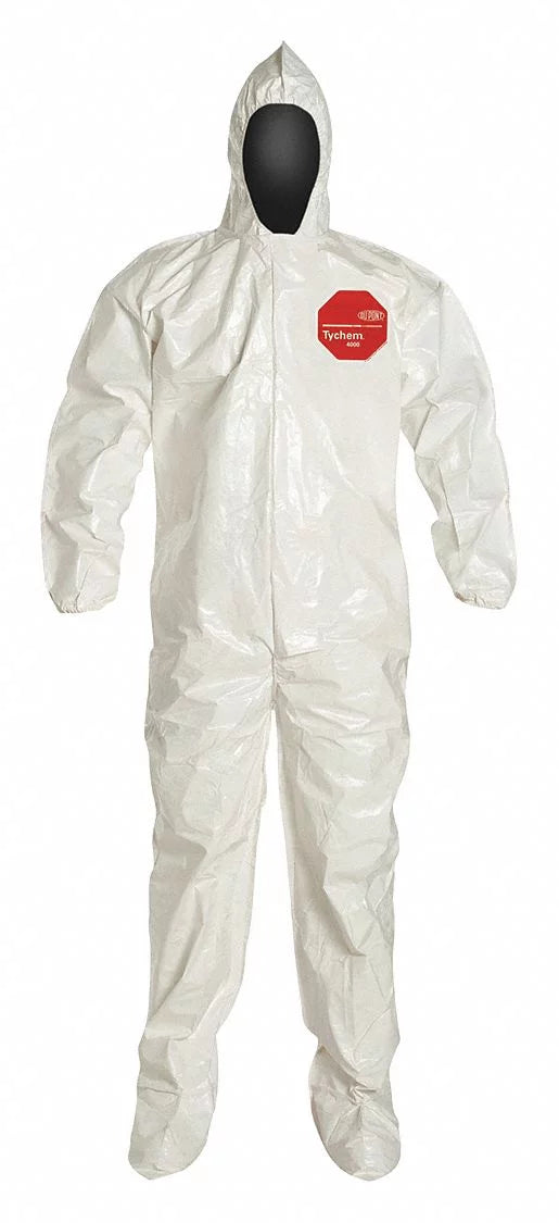 White XL Hooded Coveralls M4138