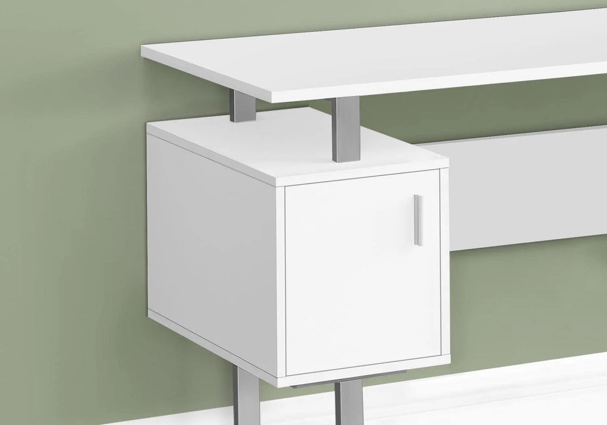 White Metal Laminate Computer Desk X4912