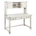 Champagne Oak Engineered Wood Desk with Hutch S94692