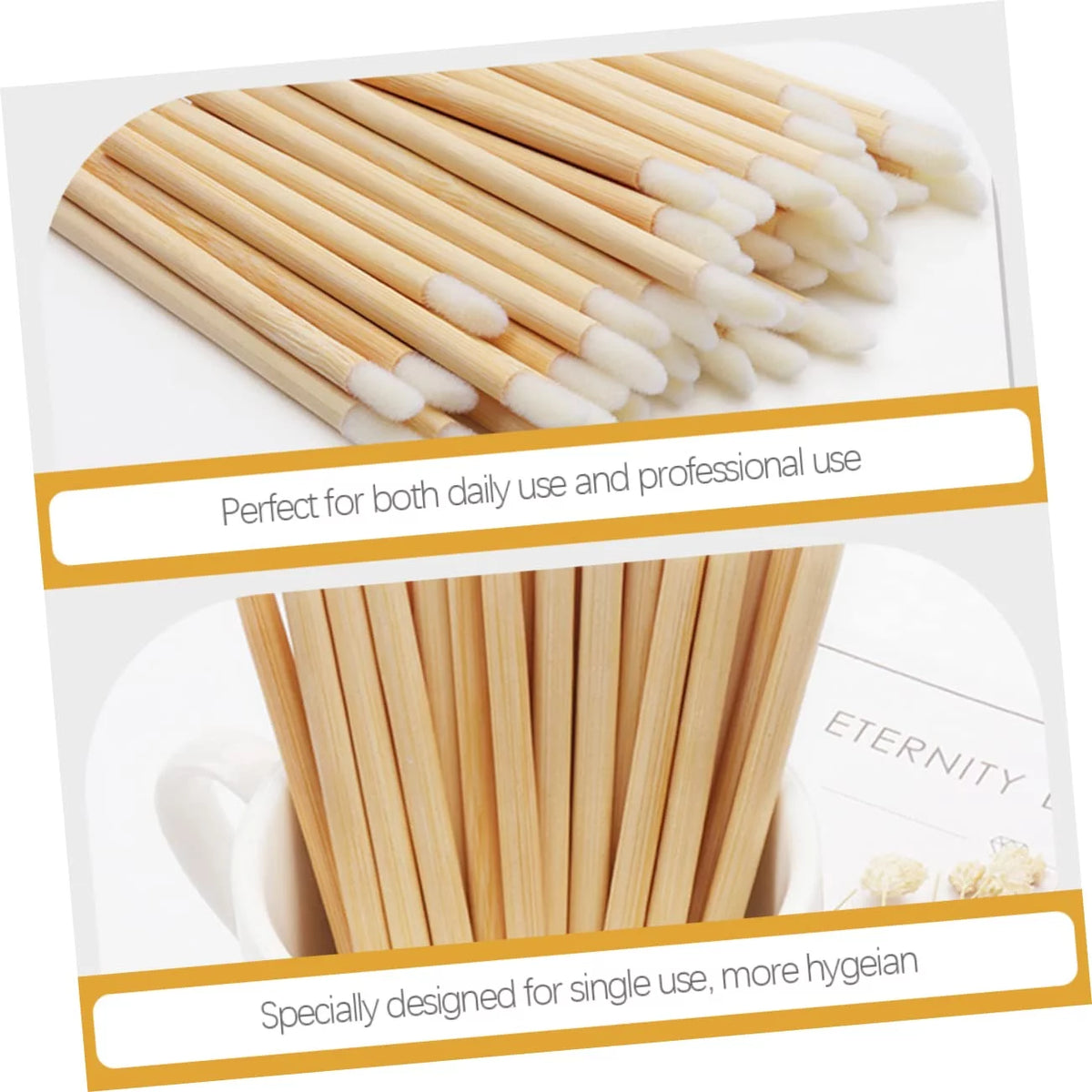 400 Pcs Wooden Lip Brush Makeup Applicator T693