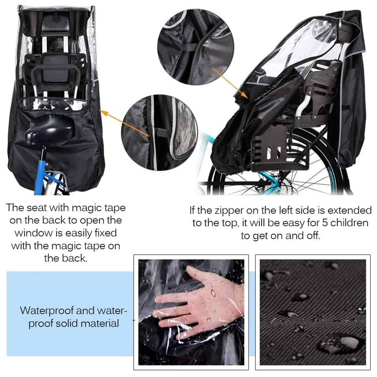 Bike Child Seat Rain Canopy Cover P965963