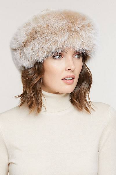Sheared Mink Fur Cossack Hat with Fox Fur Trim N4017