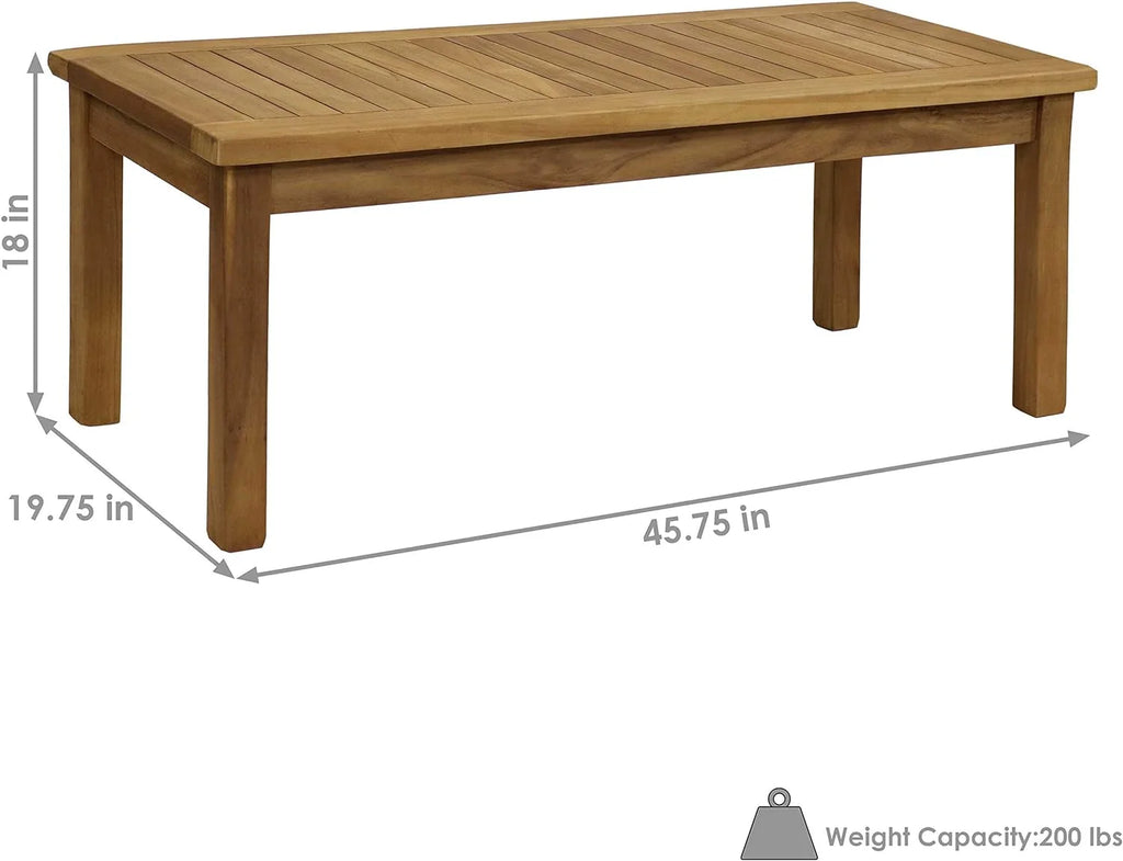 Teak Rectangular Outdoor Coffee Table E42648