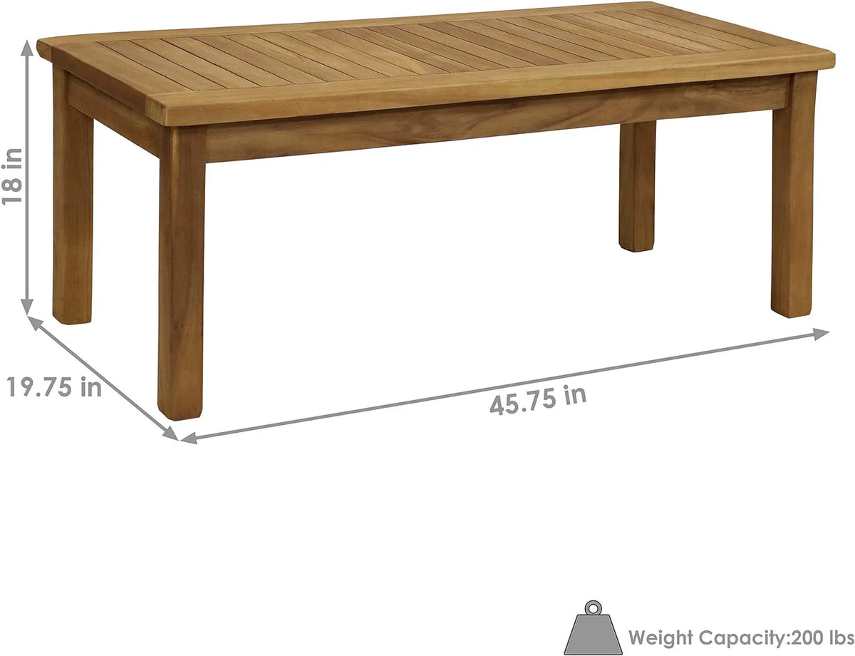 Teak Rectangular Outdoor Coffee Table E42648