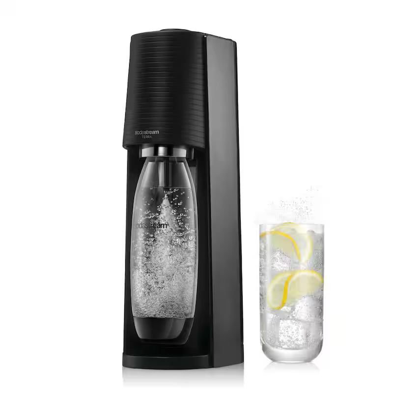 Black Soda Machine and Sparkling Water Maker Kit T440709