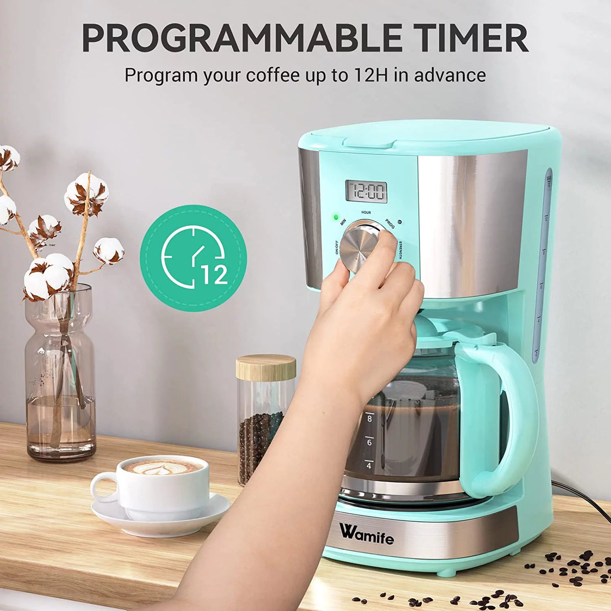12-Cup Programmable Coffee Maker with Timer S22615