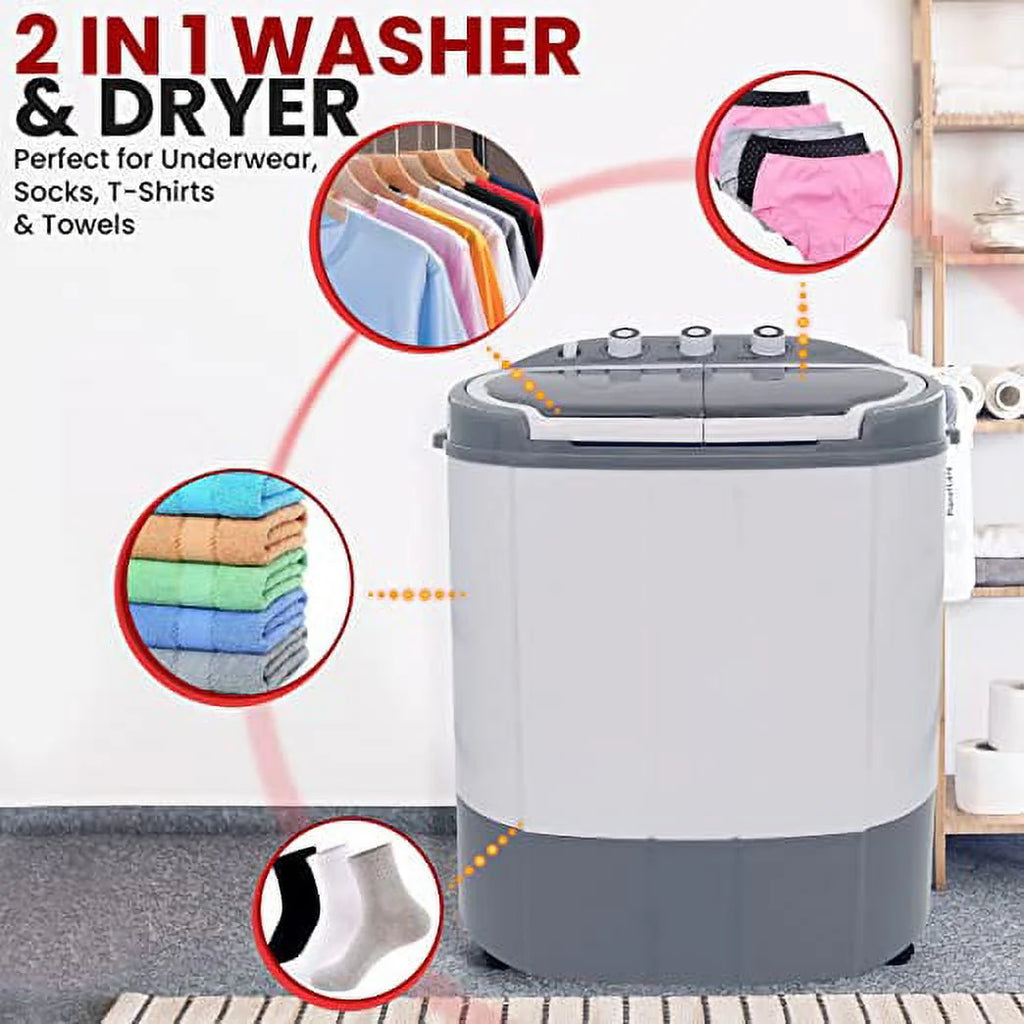 110 Volt 2 in 1 Compact Portable Washer and Dryer B914