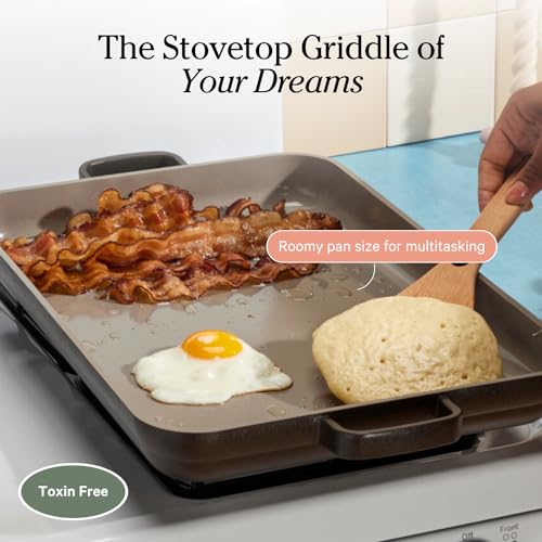 Nonstick Ceramic Griddle Pan with Ergonomic Handles K259