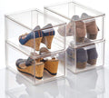 Clear 4 Pack Plastic Stackable Storage Drawer J754