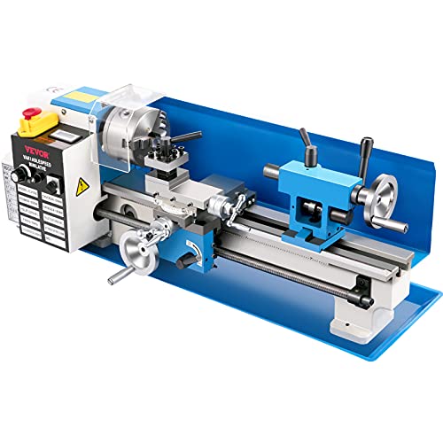7"x14" 550W Variable Speed Metal Lathe with 3-jaw Chuck Digital Display G18757