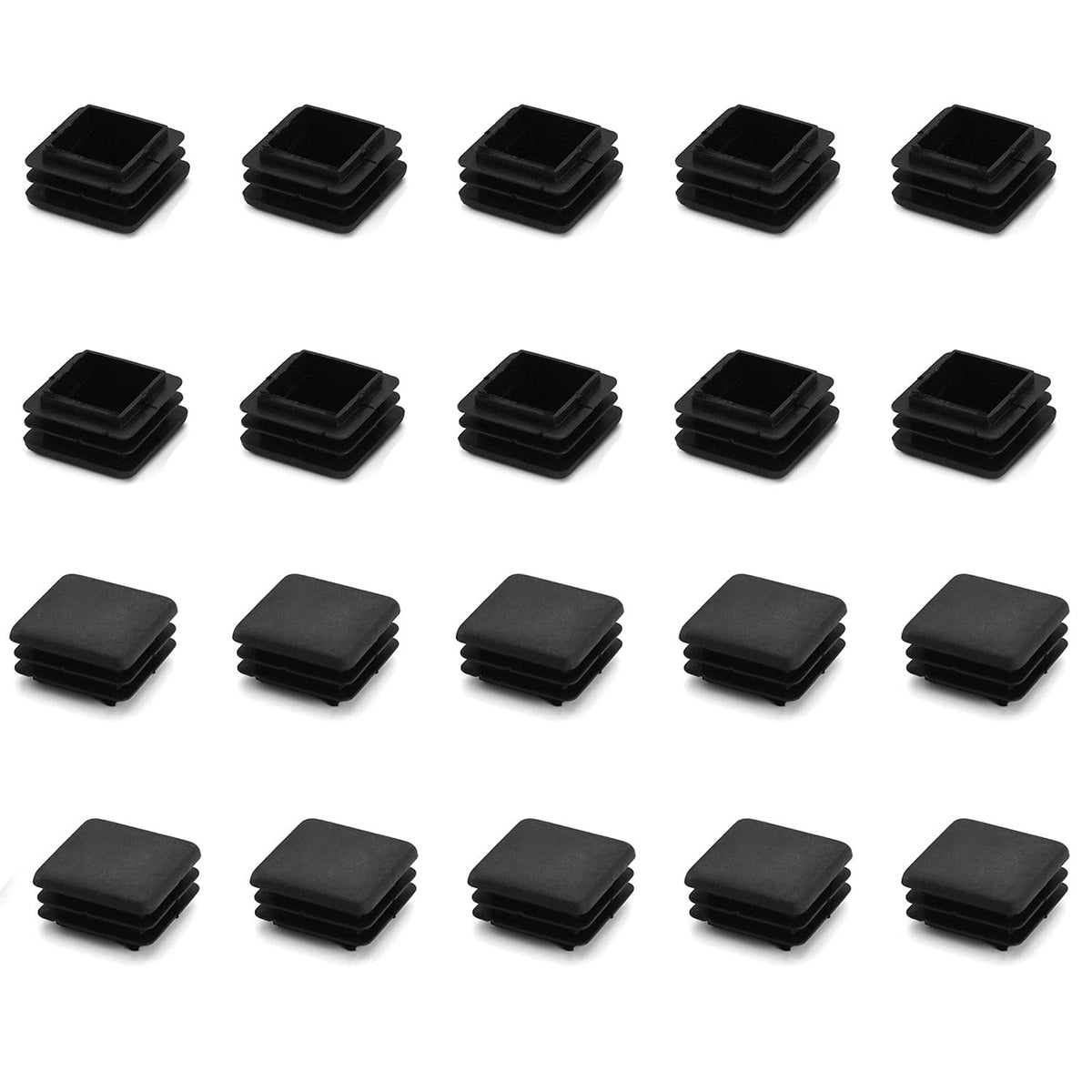 10 PCS Black Plastic Plug End Cap O695