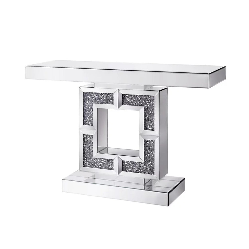Wood and Mirror Console Table X338