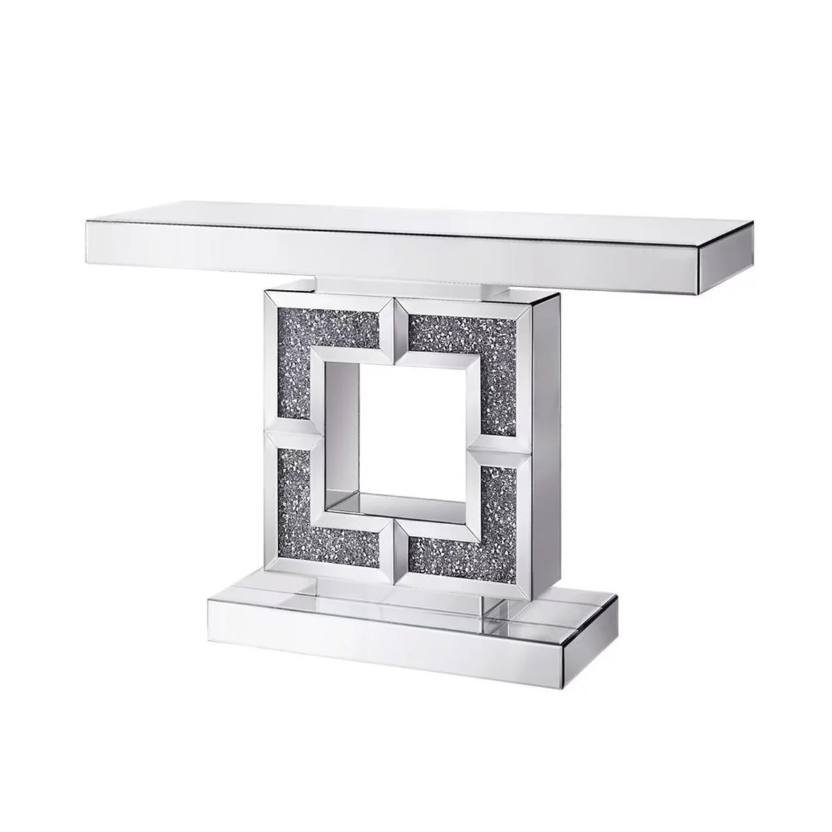 Wood and Mirror Console Table X338