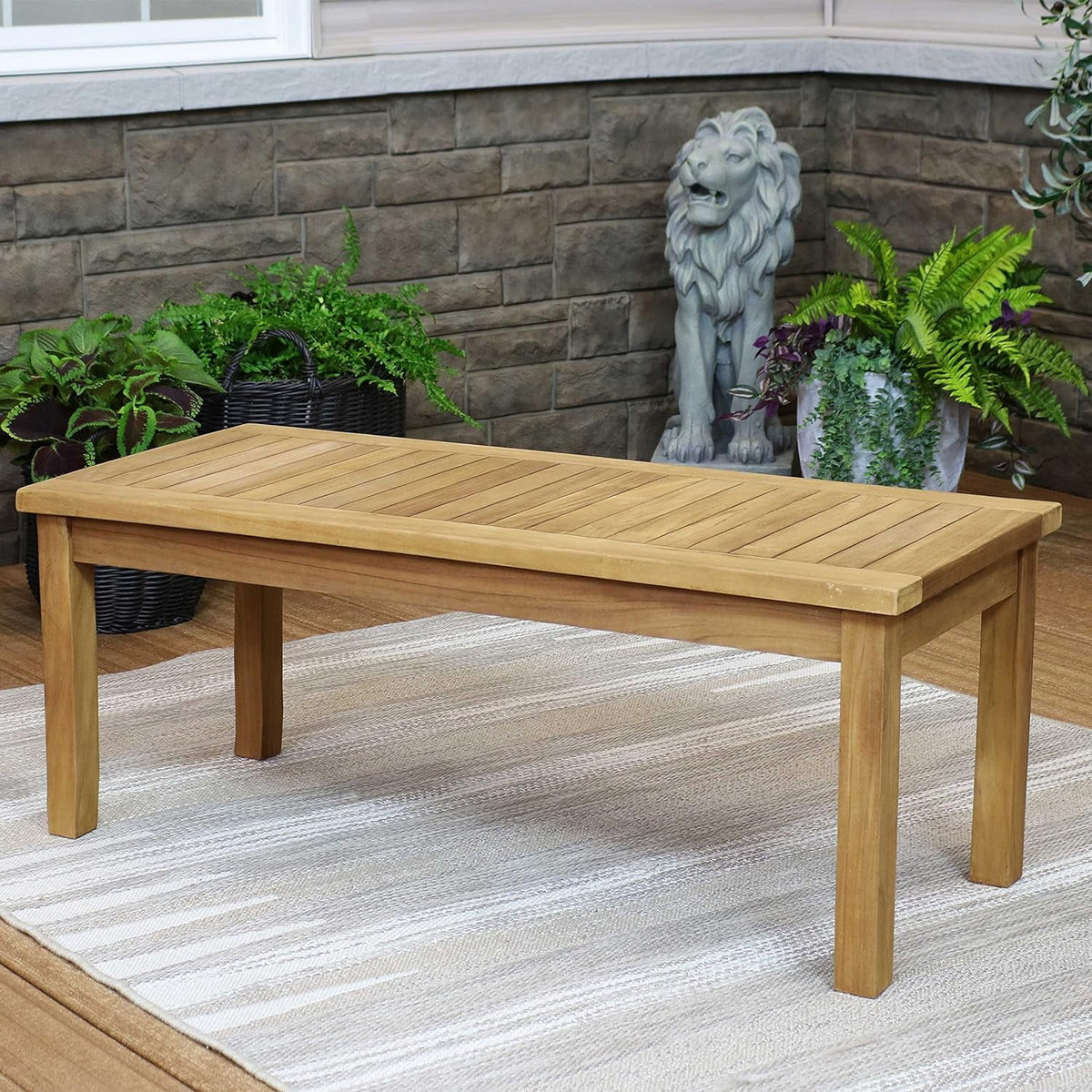 Teak Rectangular Outdoor Coffee Table E42648