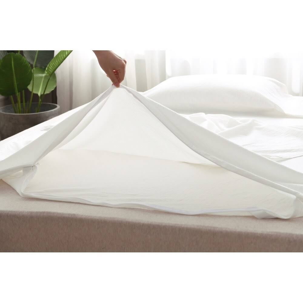 Queen Khaki Packable Travel Airbed Sheet Set with Carrying Bag F73561