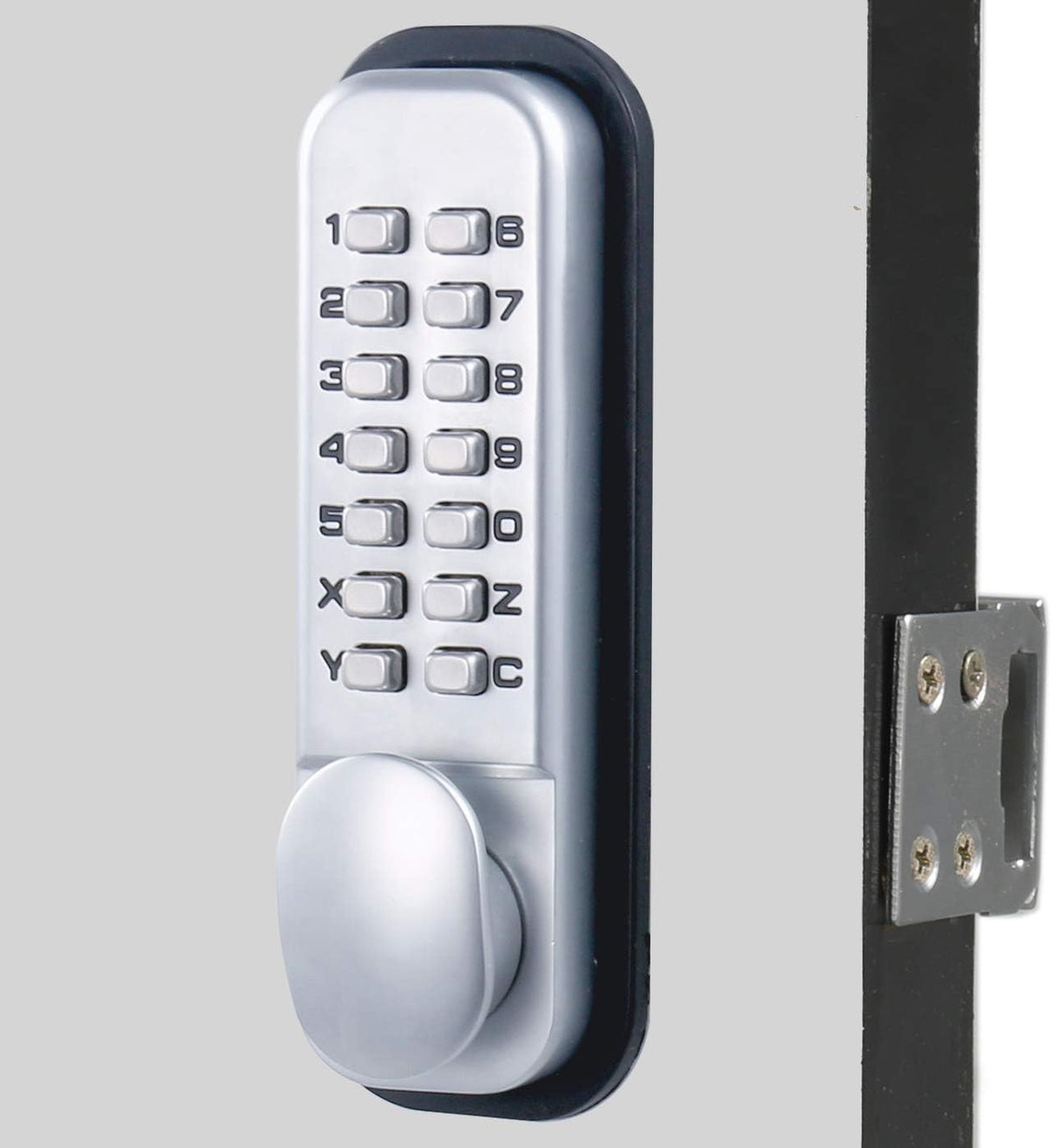 Combination Door Lock Satin Chrome Pack of 2 R554