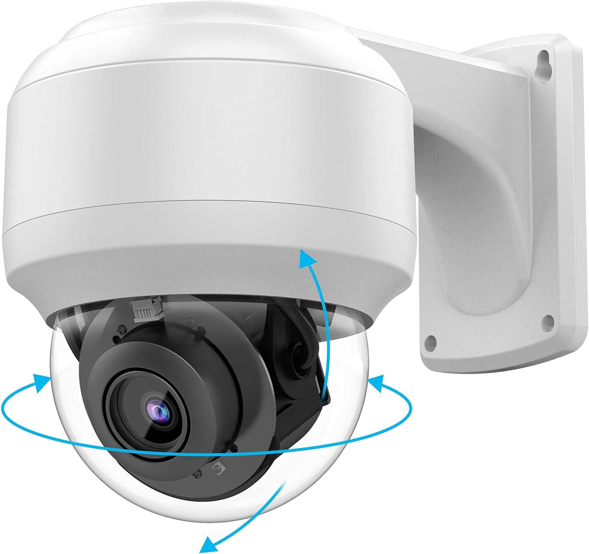 8MP Outdoor PTZ PoE IP Camera with Audio, 4X Optical Zoom, 132ft IR Night Vision, IP66 Waterproof I41649
